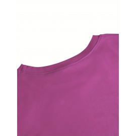 Floral Cross Print Women's Long Sleeve Crew Neck T-Shirt - 