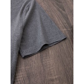 Summer Women's Letter Print Front and Back Fashion Short Sleeve T-Shirt, Comfortable Breathable Fabric, Casual Sporty Style, Suitable for Spring and Summer