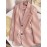 Elegant Pink Double-Breasted Blazer for Women - Versatile Office & Commuter Jacket with Pockets, Long Sleeve, Polyester, Perfect for All Seasons, Office Attire|Sleek Formal Attire|Polyester Blazer